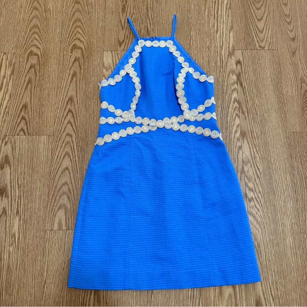 Lilly Pulitzer Bennet Blue Pearl Shift Dress - Picture 4 of 15